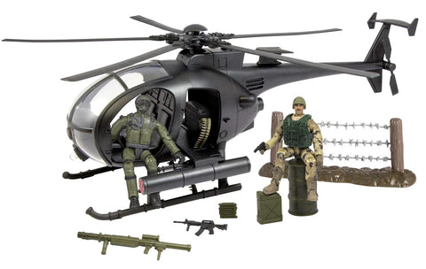 Action Militær Helikopter med 2 Figurer og tilbehør