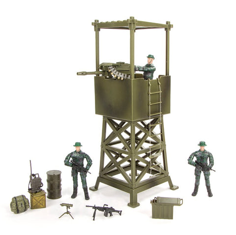 Action Militær Udsigtstårn med 3 Figurer