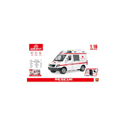 Ambulance 1:16 med Lys og Lyd