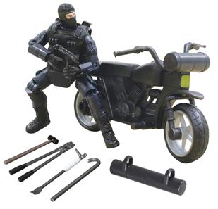 Action SWAT Figur + Motorcykel